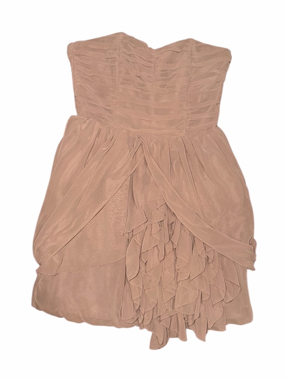 Strapless Ruched Ruffle Dress - Picture 2 of 5